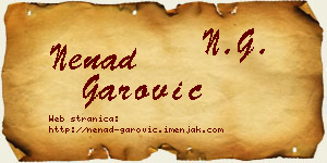 Nenad Garović vizit kartica